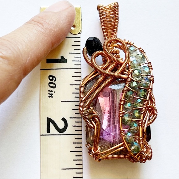 Wire Wrapped Statement Pendant - Picture 6 of 7